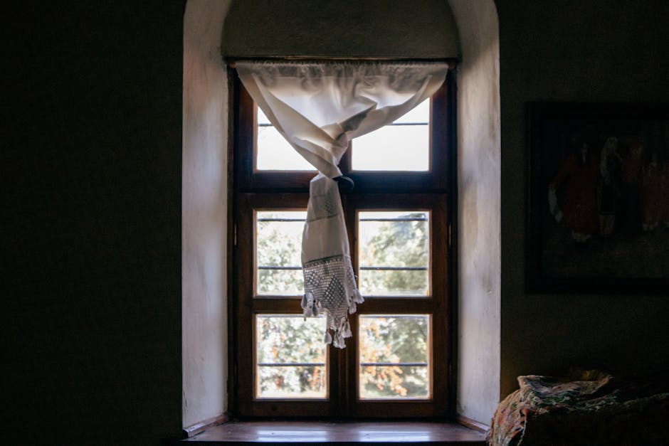 Sunlight streaming through newly installed vinyl windows
